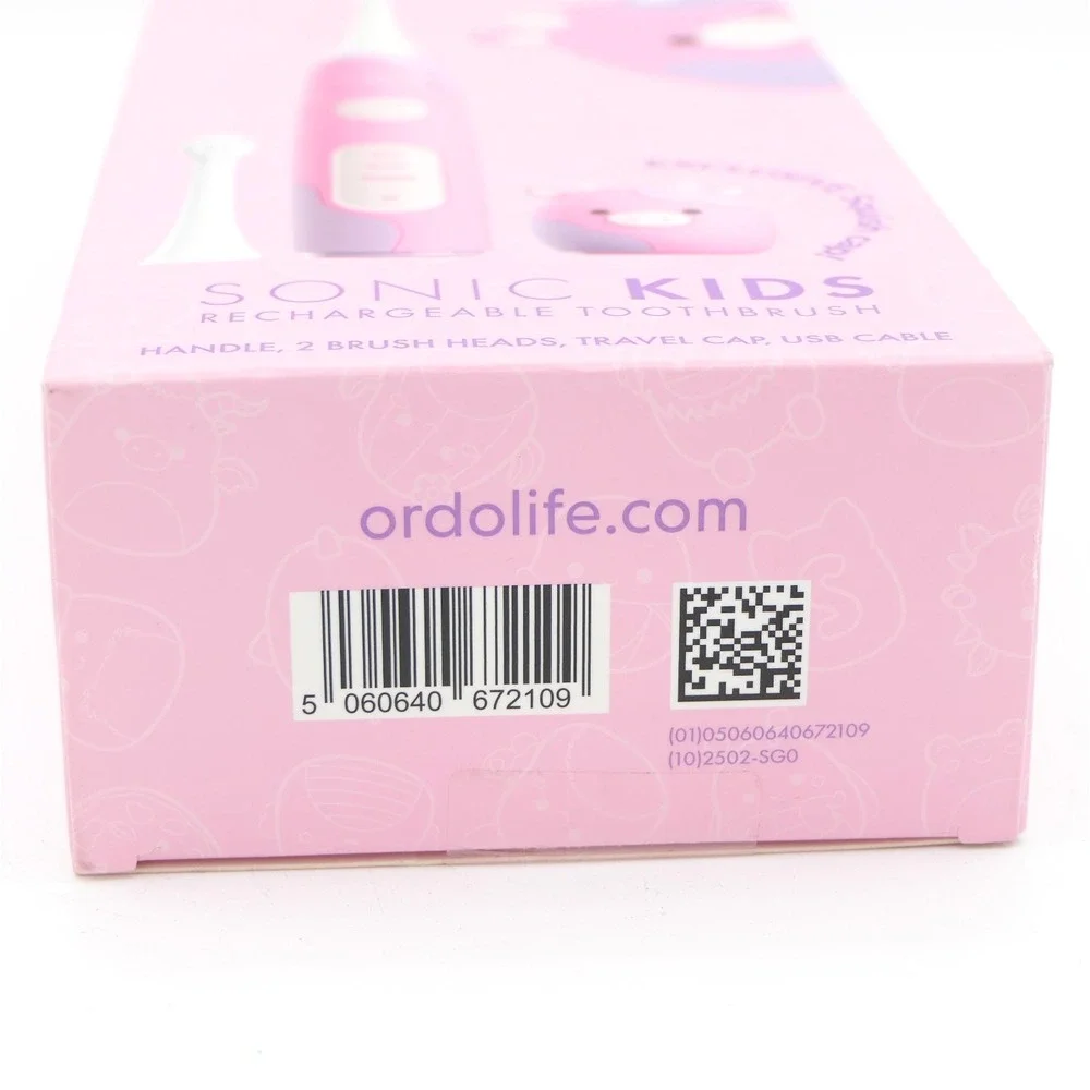 ORDO Sonic Kids Rechargeable Toothbrush Soft Pink Original Squishmallows Patty